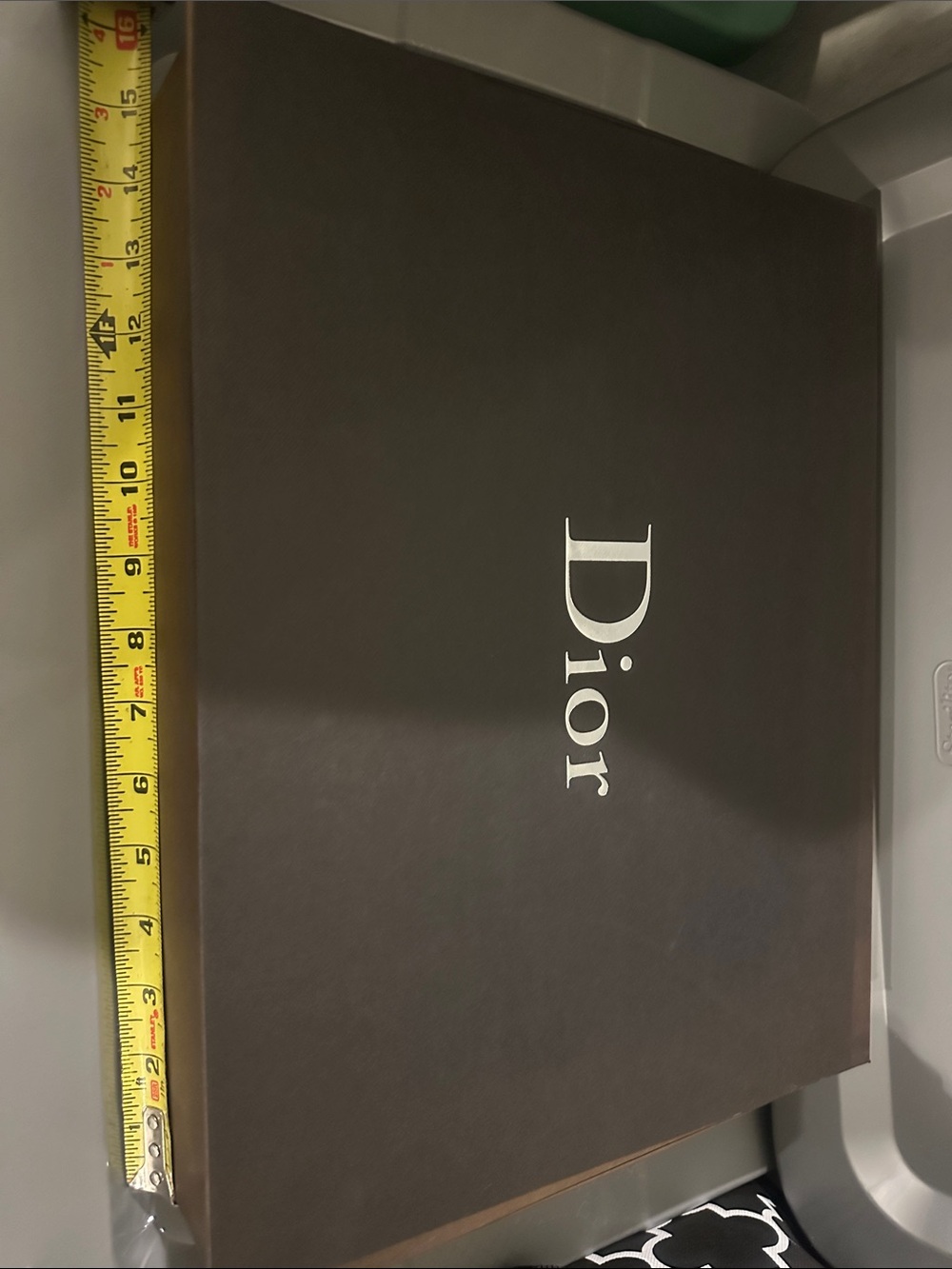 Dior Dark Chocolate Brown cigar/personal belongings box with White Logo.